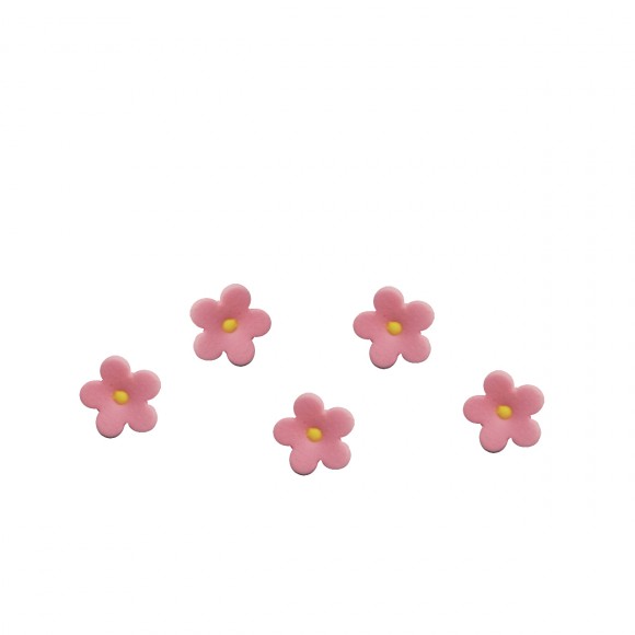 Комплект захарни цветлета малки - розови - 50бр